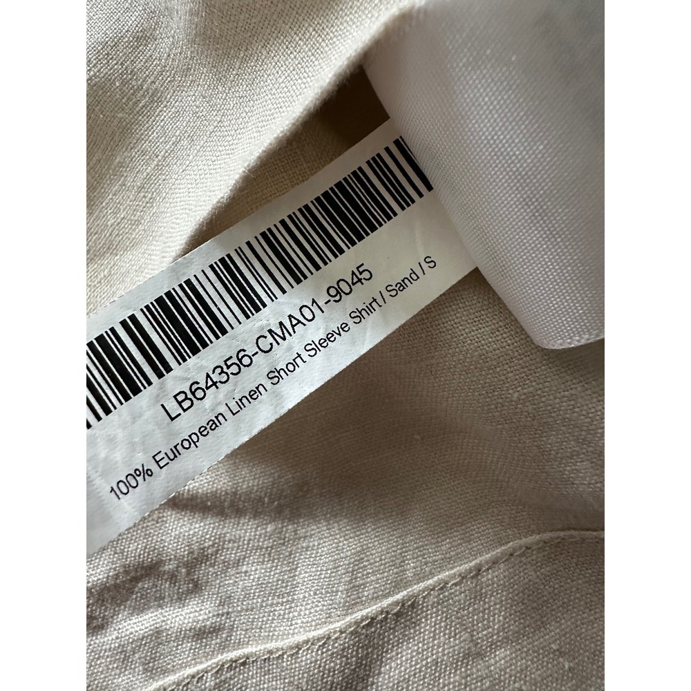 Quince Sand Off White 100% European Linen Short Sleeve Camp Shirt Button Down S - Picture 6 of 6